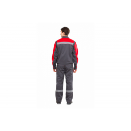 Костюм Сфера NEW (тк.Смесовая,210) п/к, т.серый/красный